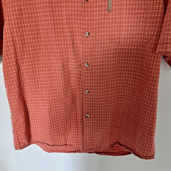 Columbia orange plaid button down shirt - Picture 3 of 6